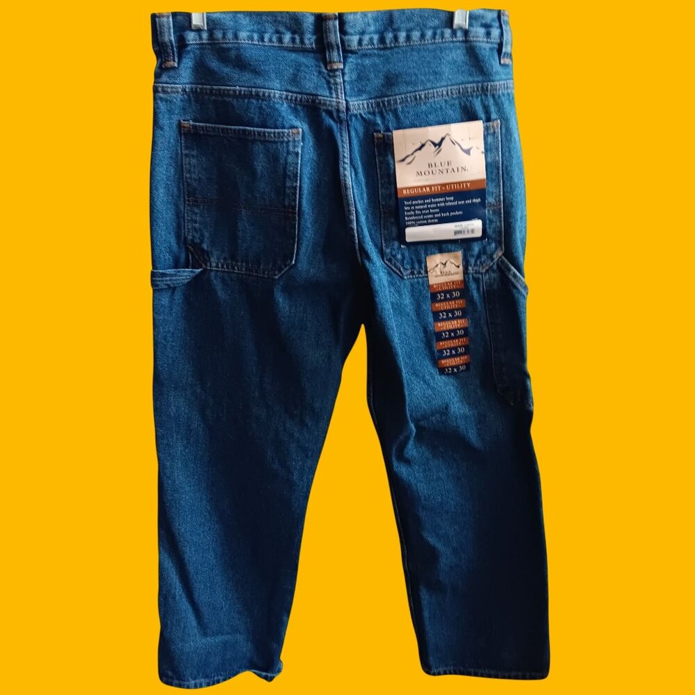 32x30 Men's Carpenter Jeans Blue Mountain Regular Fit Utility NWT Medium Wash